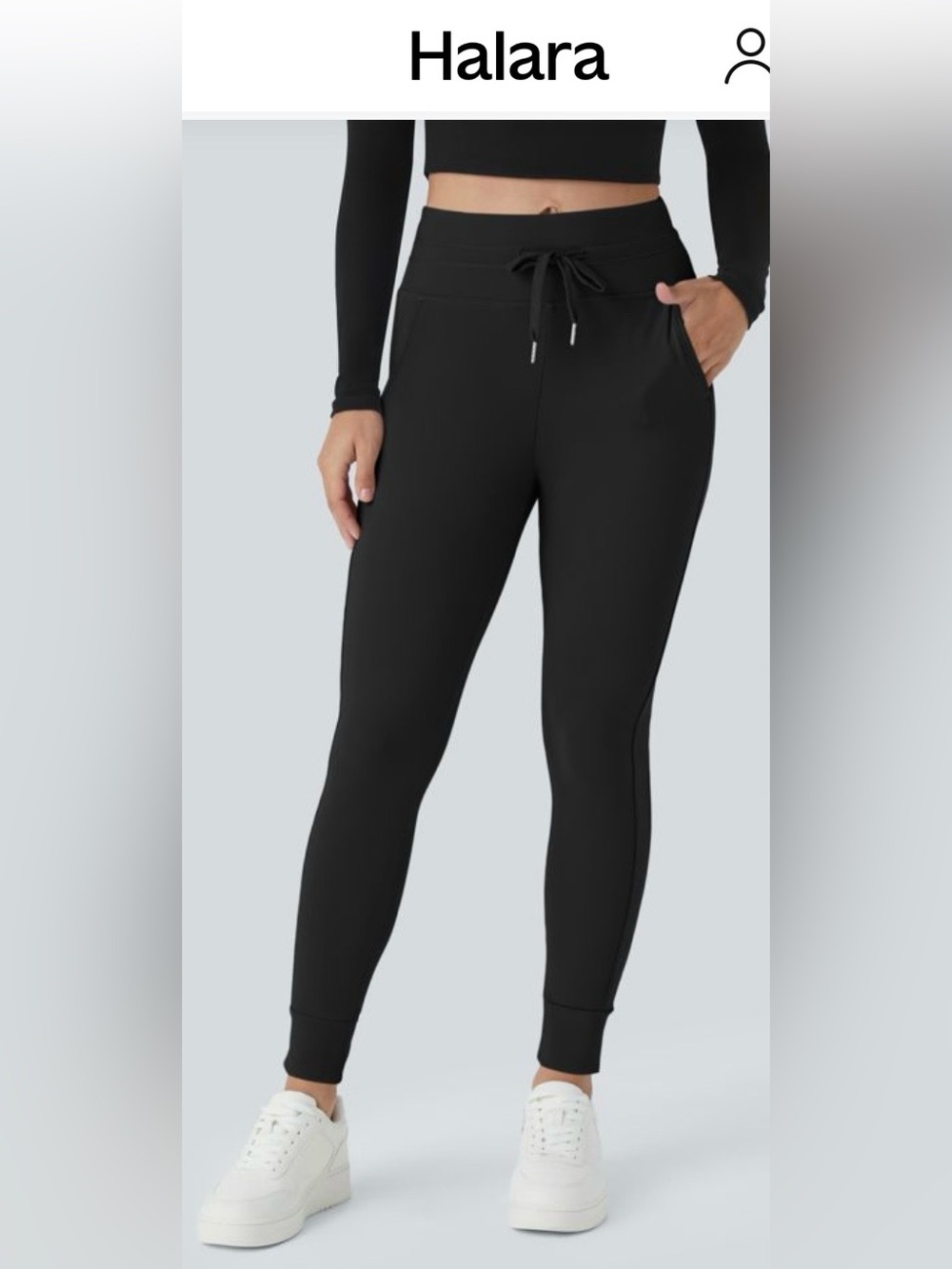 HALARA High-Rise Drawstring Joggers